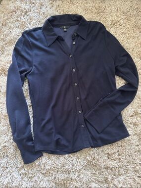 Banana Republic Navy Blue Button-Down Shirt